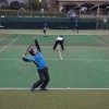 親和銀行テニス部合同練習